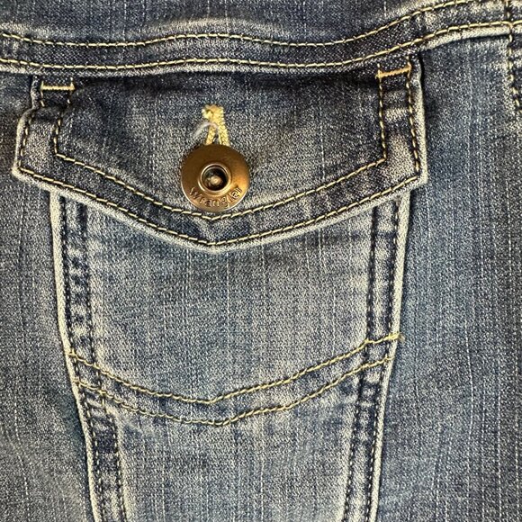 Wrangler Authentics Women's Denim Jacket XL Blue Double Denim Chic Rodeo Earthy - Picture 5 of 13